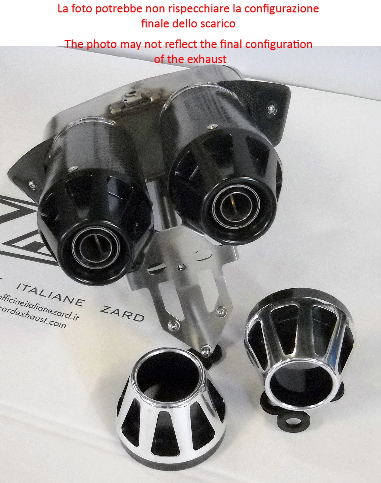 DOPPIO SCARICO TOP-GUN ZARD CARBONIO RACING DUCATI HYPERMOTARD 1100 EVO SP