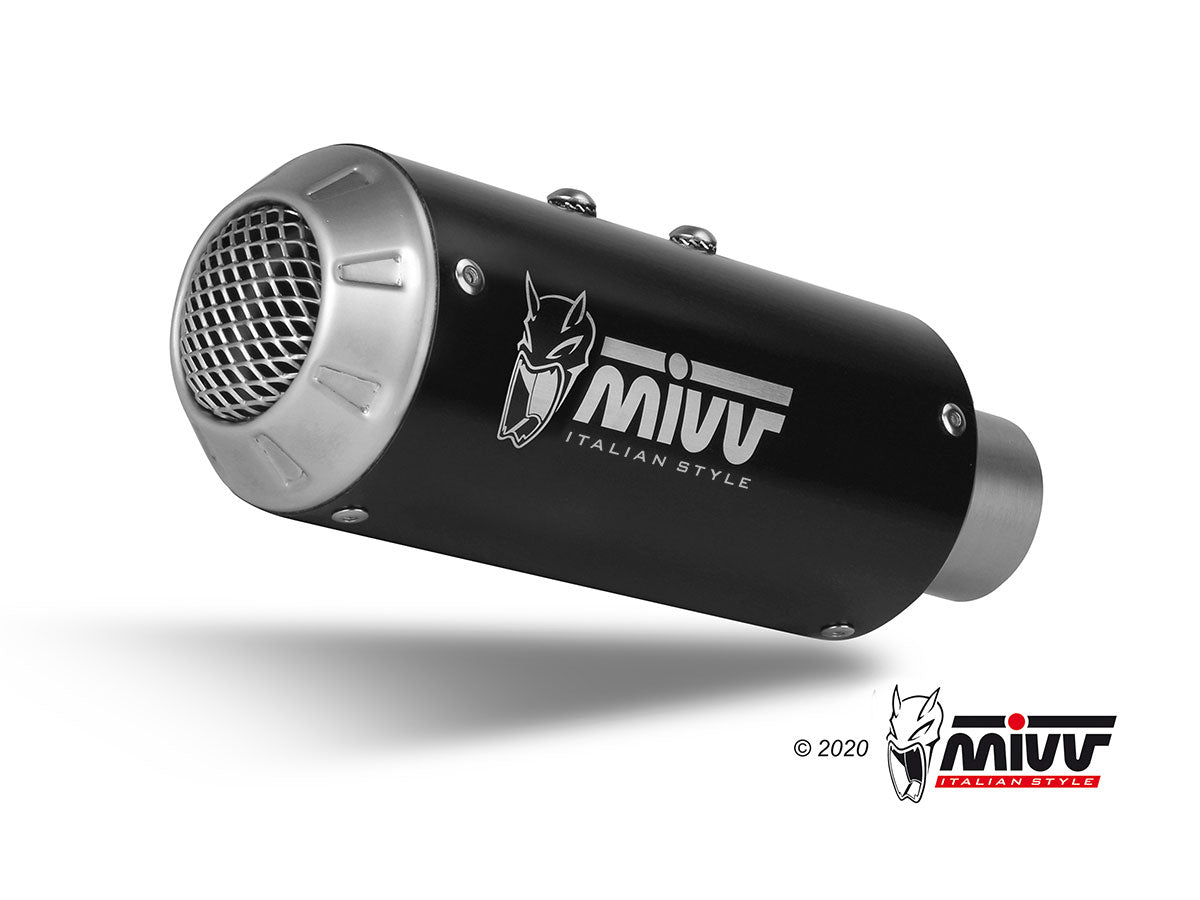 A.012.SM3B STAINLESS STEEL BLACK RACING EXHAUST MIVV MK3 APRILIA TUONO V4 1100 2018 - 20