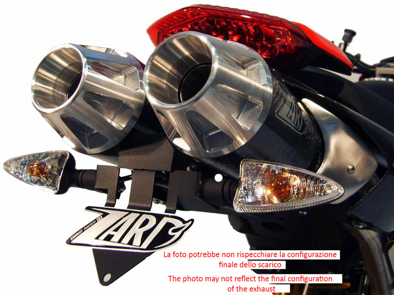 DOPPIO SCARICO TOP-GUN ZARD CARBONIO RACING DUCATI HYPERMOTARD 1100 EVO SP