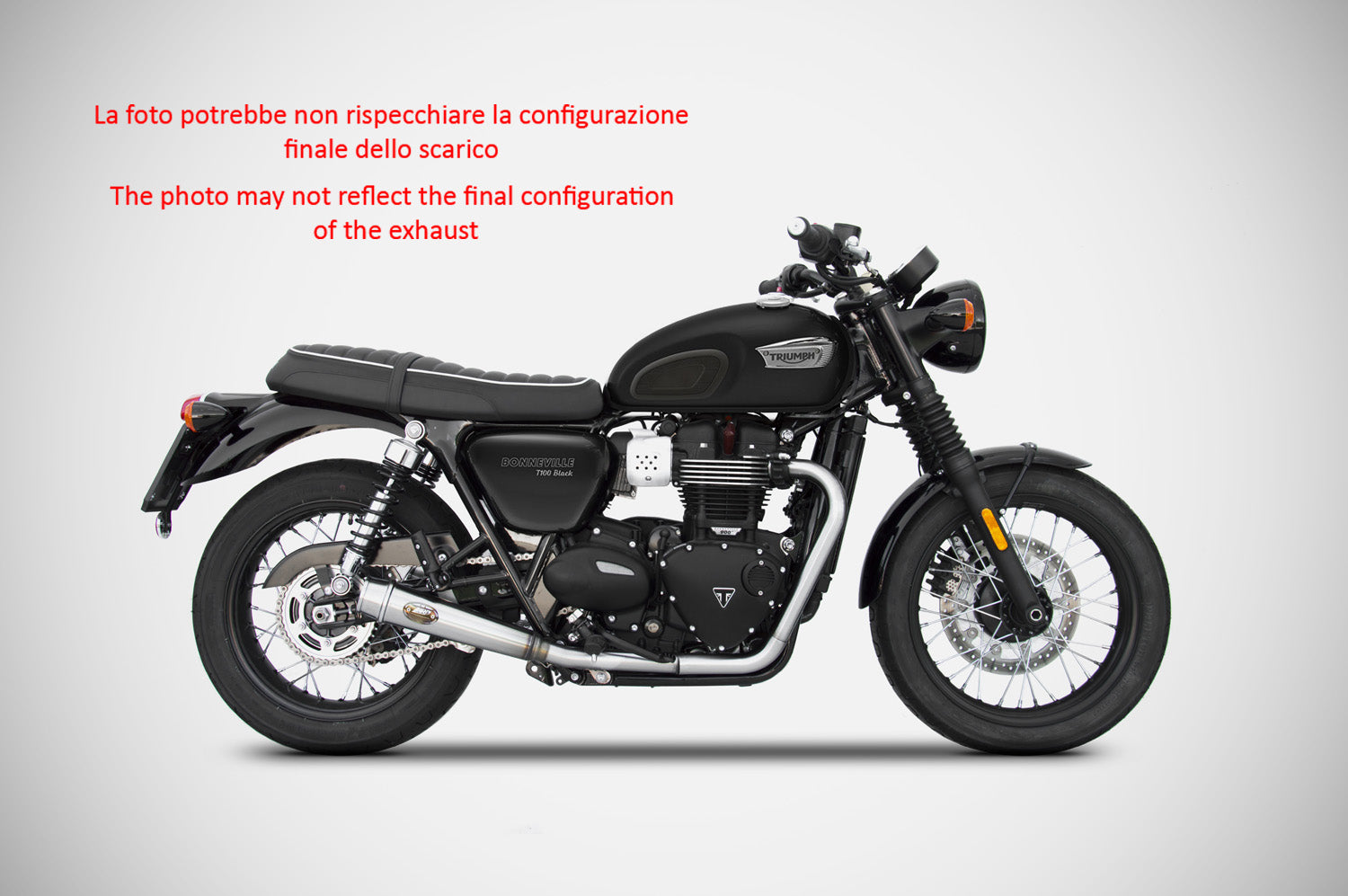 EXHAUST ZARD 2 - 2 STEEL RACING TRIUMPH BONNEVILLE T100 2017-23