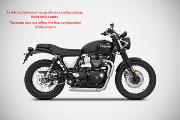 ZARD FULL EXHAUST SYSTEM STAINLESS CROSS RACING TRIUMPH STREET SCRAMBLER 17-23