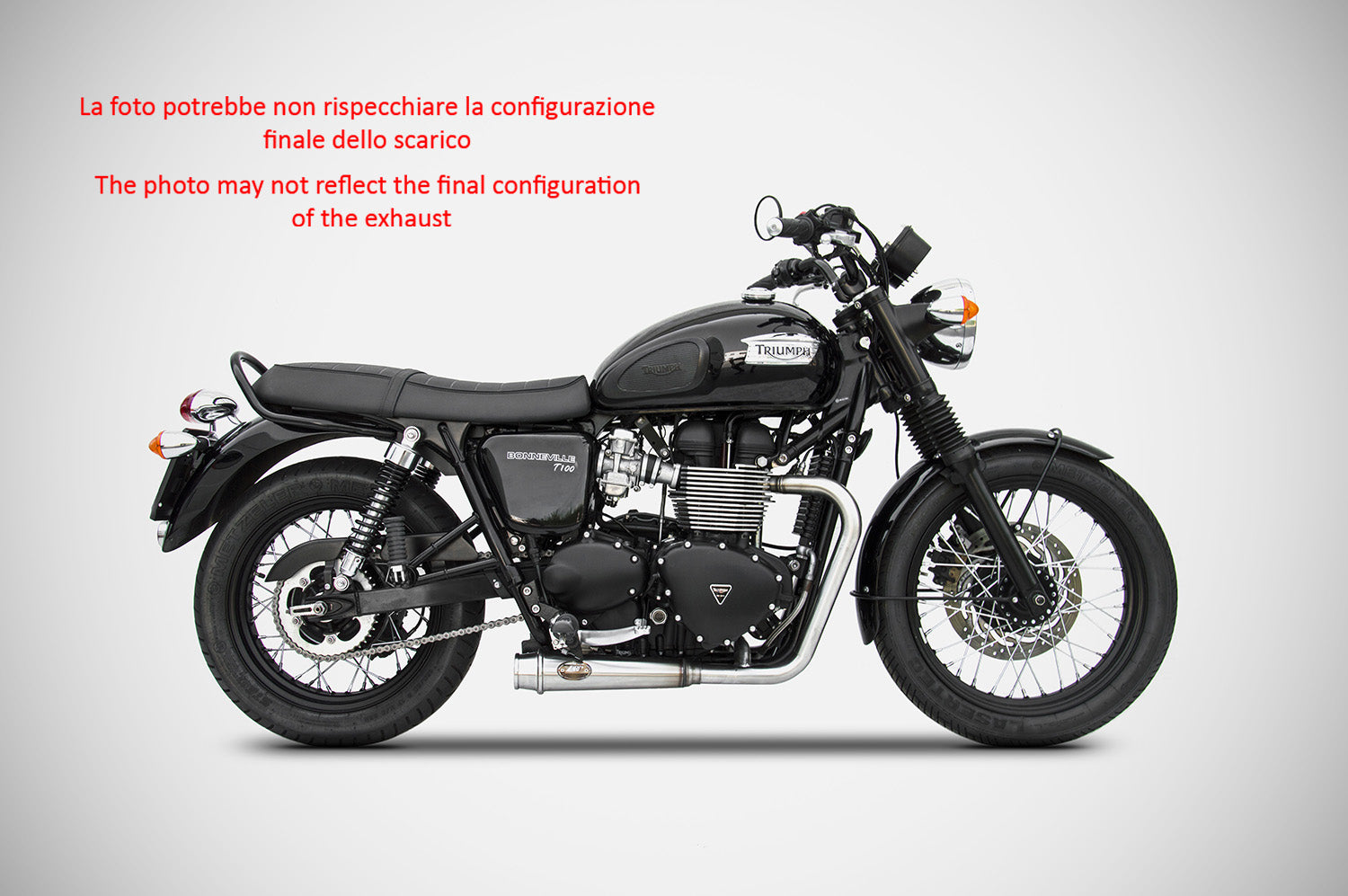 COMPLETE EXHAUST LOW ZARD STEEL RACING TRIUMPH BONNEVILLE T100 2001-16