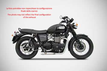 ZARD FULL EXHAUST SYSTEM LOW STAINLESS RACING TRIUMPH BONNEVILLE T100 01-16