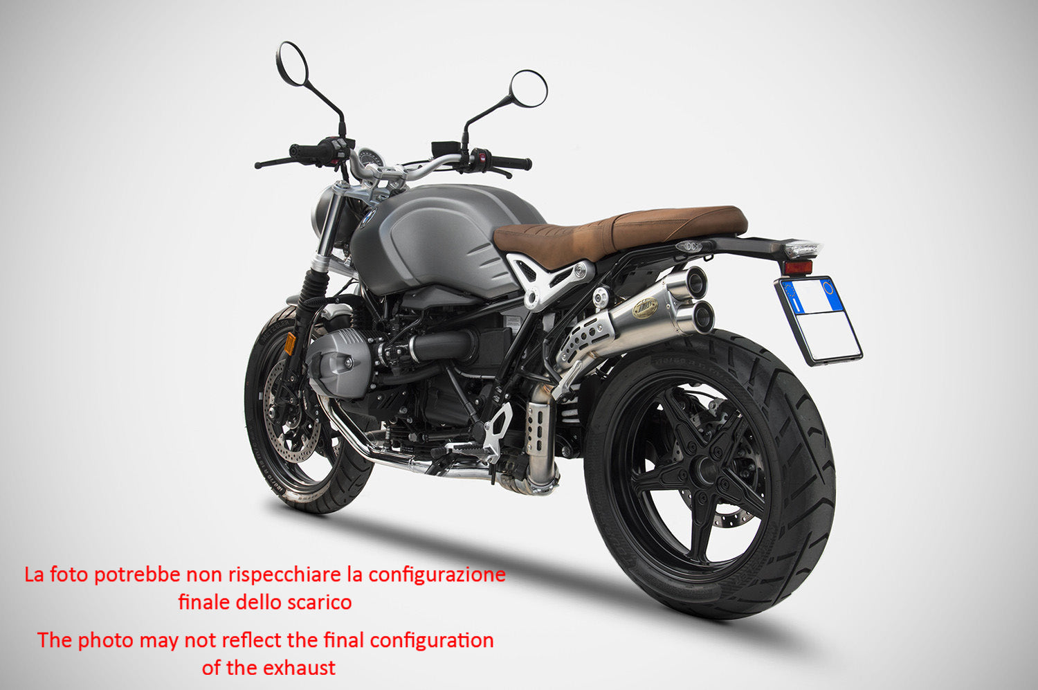 DOPPIO TERMINALE SCARICO ZARD HIGH INOX OMOLOGATO BMW R NineT SCRAMBLER 2021-23