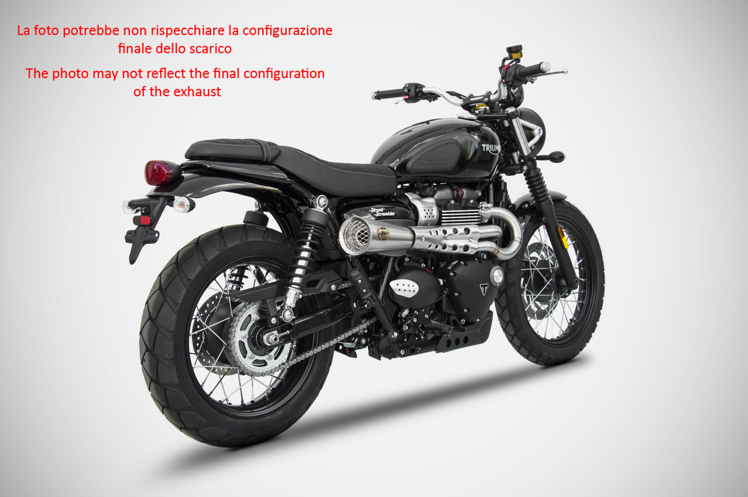 EXHAUST ZARD STEEL-STEEL TIGER 70 RACING TRIUMPH STREET SCRAMBLER 2017-23