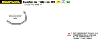 COLLETTORI ARROW RACING HUSQVARNA SVARTPILEN 401 2020>