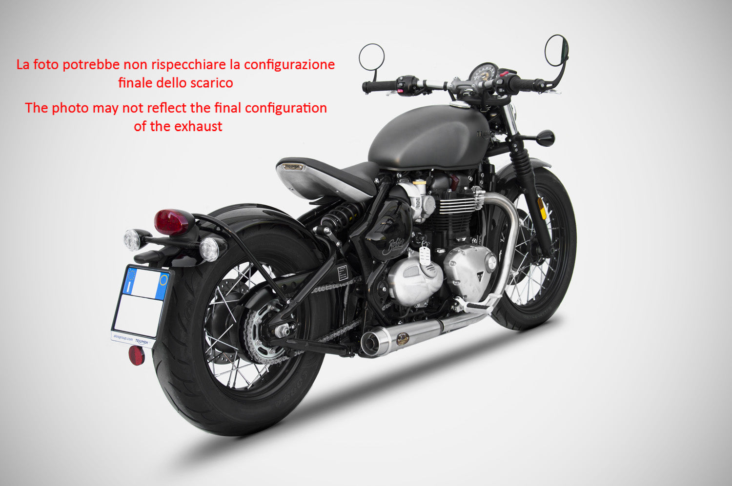 DOUBLE EXHAUST ZARD STEEL APPROVED TRIUMPH BOBBER 1200 2017-20