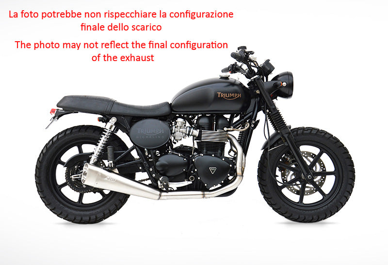 SCARICO COMPLETO ZARD SHORT INOX RACING TRIUMPH BONNEVILLE T100 2001-16
