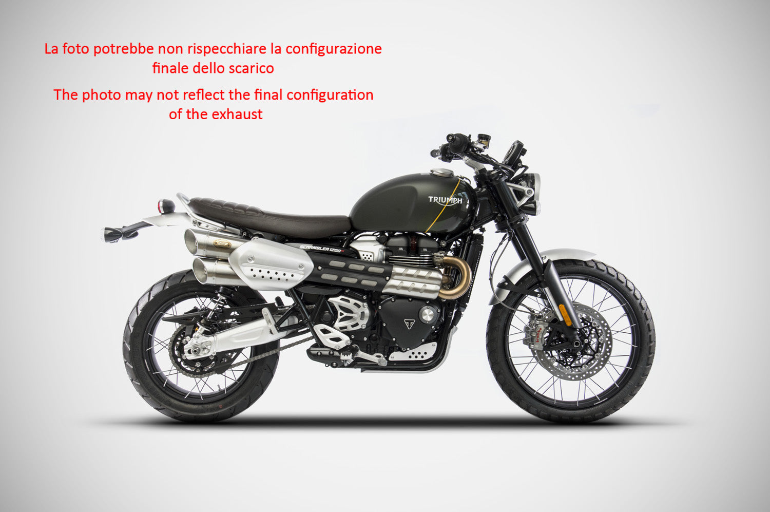 SILENCER EXHAUST ZARD STAINLESS STEEL OMOLOGATO TRIUMPH SCRAMBLER 1200 2021-23
