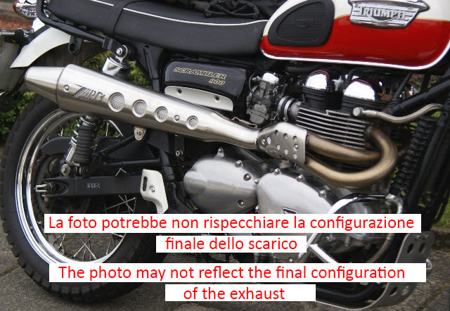 COMPLETE EXHAUST ZARD STEEL HIGH RACING TRIUMPH SCRAMBLER 900 2001-16