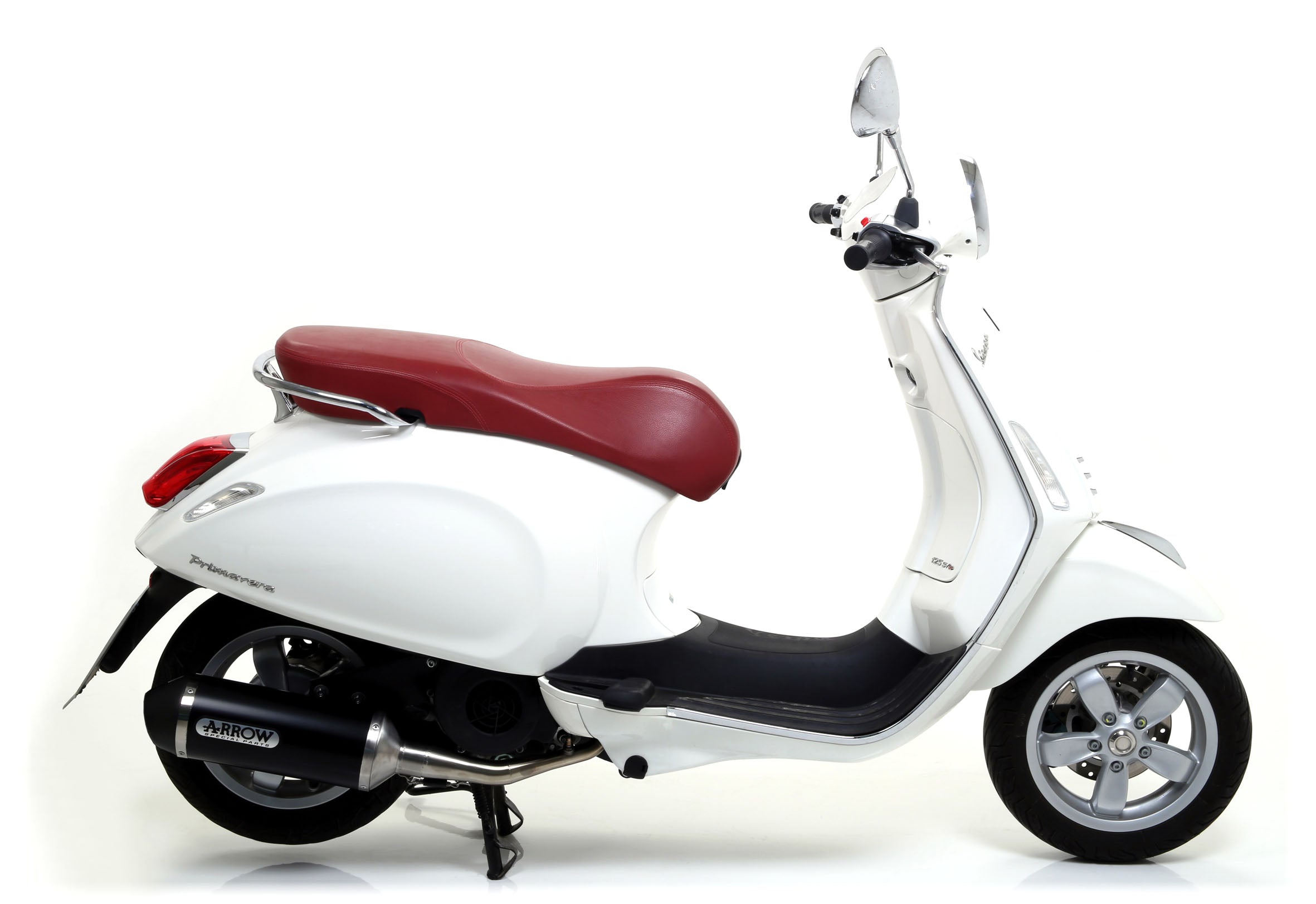 SCARICO OMOLOGATO E5+E9 ALLUMINIO NERO ARROW PIAGGIO VESPA PRIMAVERA 125 14-16