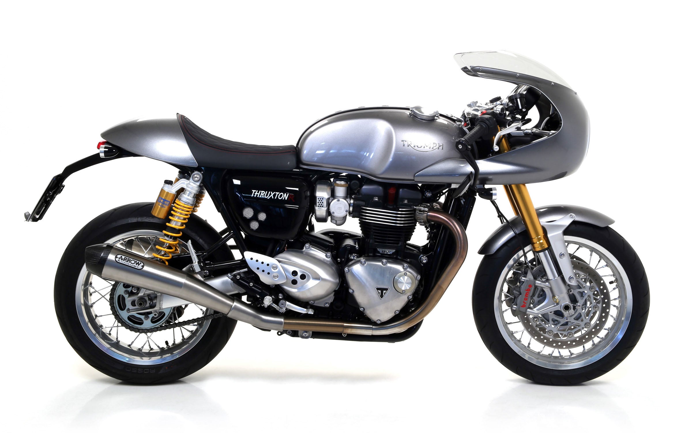 SILENCER PRO-RACING NICHROM (DX+SX)-CARB ARROW TRIUMPH THRUXTON 1200 R 2016-22
