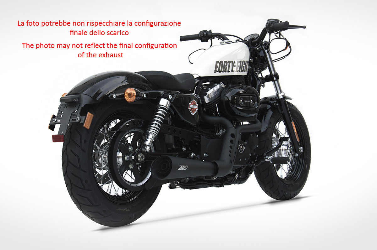 COMPLETE EXHAUST SPORT ZARD STEEL RACING HARLEY DAVIDSON SPORTSTER 2014-16