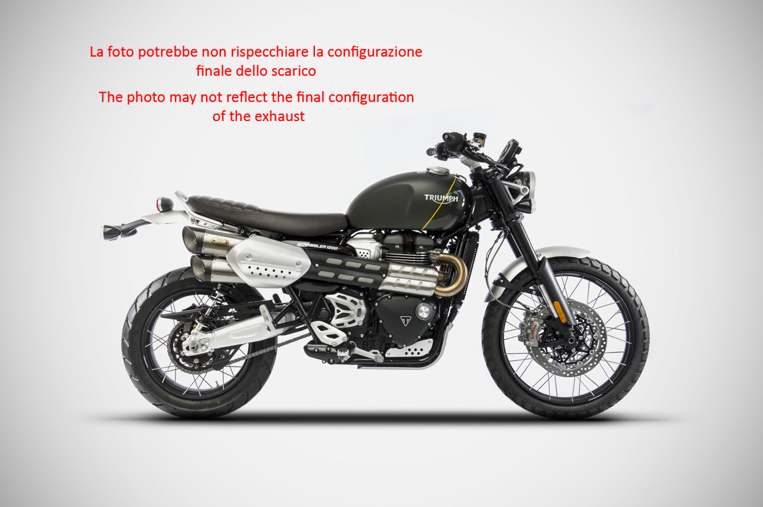 SILENCER EXHAUST ZARD STAINLESS STEEL OMOLOGATO TRIUMPH SCRAMBLER 1200 2021-23