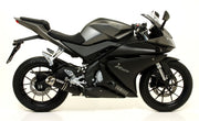 EXHAUST APPR. E5+E9 THUNDER BLACK ALU-CARB ARROW YAMAHA YZF-R 125 14-16