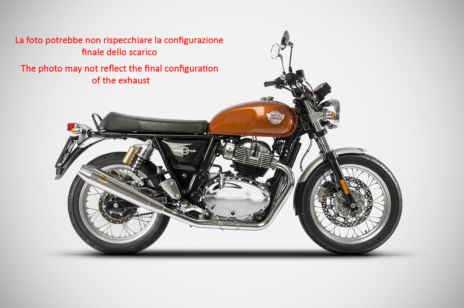 EXHAUST ZARD STEEL POLISHED RACING ROYAL EINFIELD CONTINENTAL GT 650 2019-23