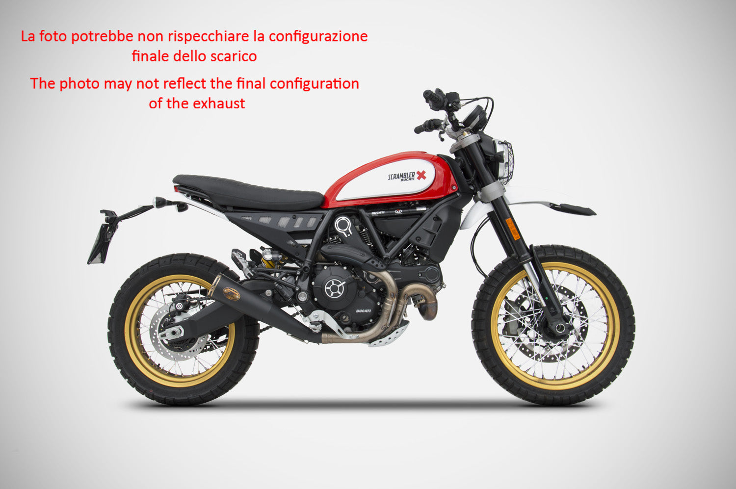 EXHAUST ZARD ZUMA STEEL-BRONZED E4 DUCATI SCRAMBLER 800 DESERT SLED 2017-19