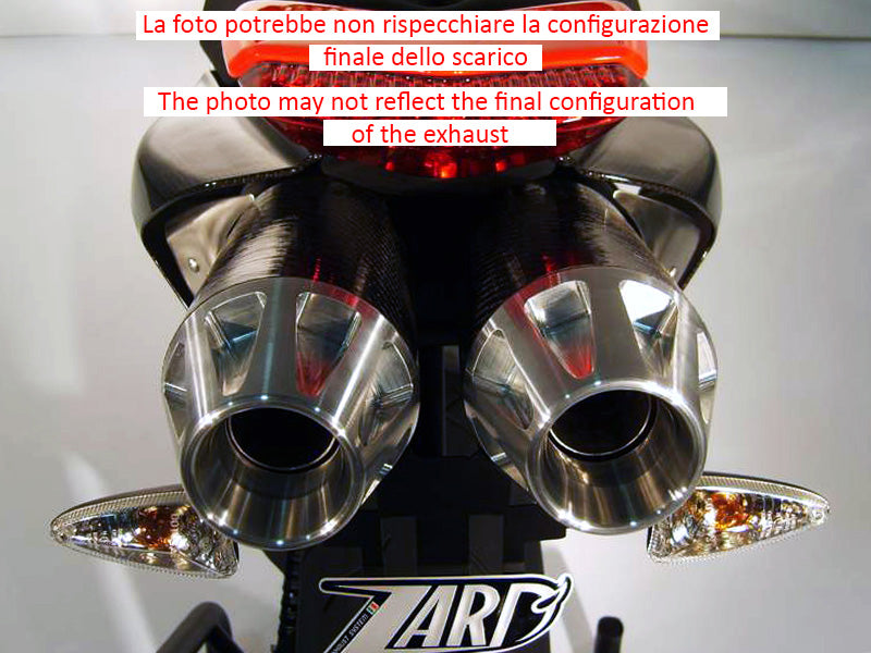 DOPPIO SCARICO TOP-GUN ZARD CARBONIO RACING DUCATI HYPERMOTARD 1100 EVO SP