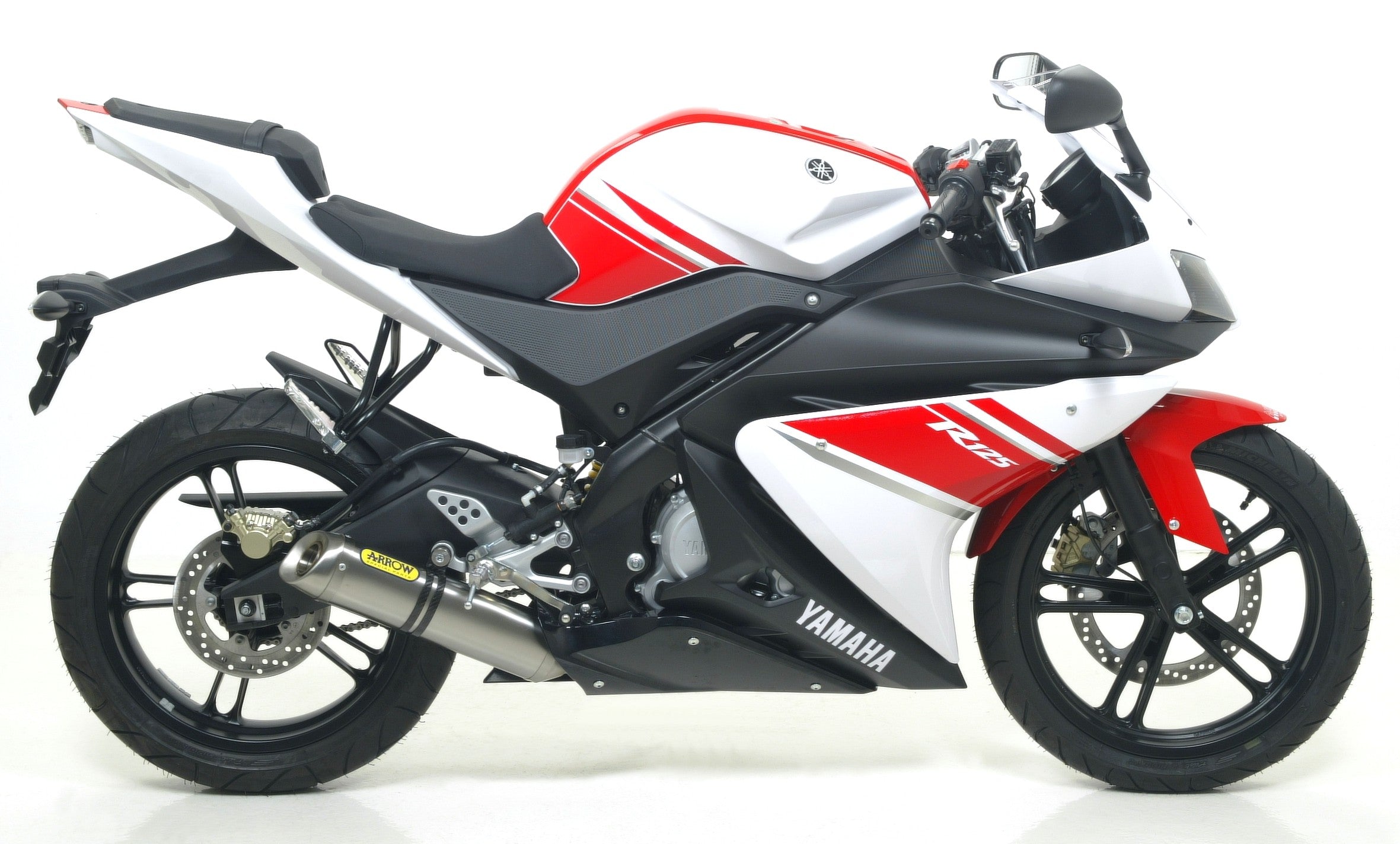 EXHAUST APPR. E5+E9 THUNDER BLACK ALU-CARB ARROW YAMAHA YZF-R 125 08-13