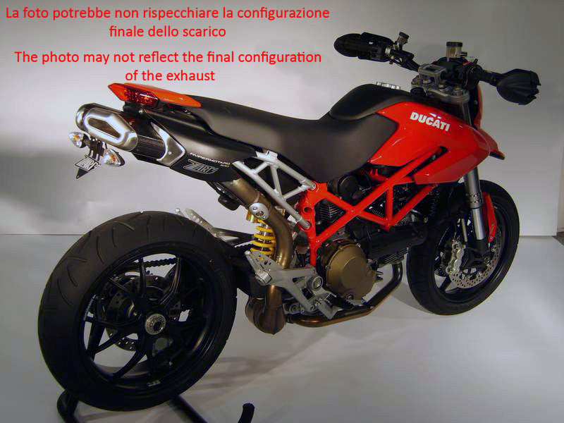 DOUBLE EXHAUST PENTA ZARD ALUMINUM-CARBON RACING DUCATI HYPERMOTARD 1100 EVO SP