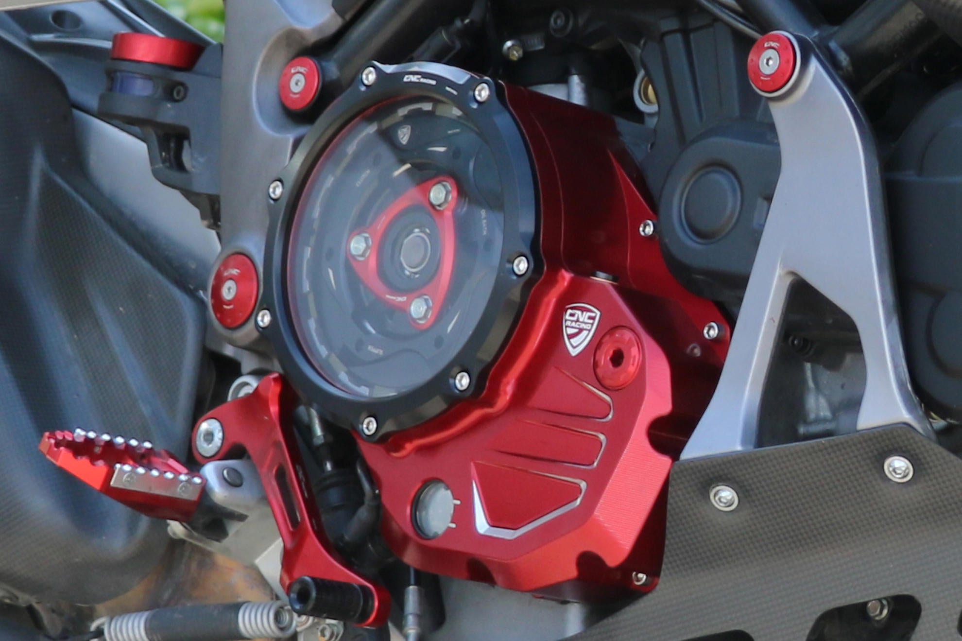 CARTER TRASPARENTE BICOLOOR FRIZIONE CNC RACING DUCATI DIAVEL 1260 / S