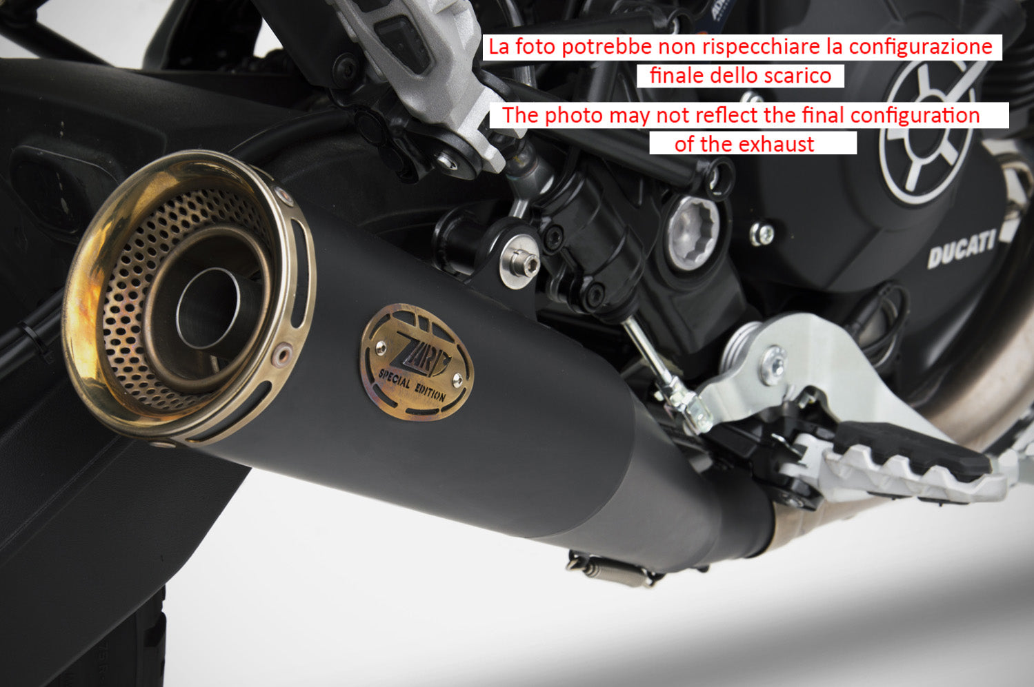 EXHAUST ZARD ZUMA STEEL-BLACK E4 DUCATI SCRAMBLER 800 DESERT SLED 2017-19