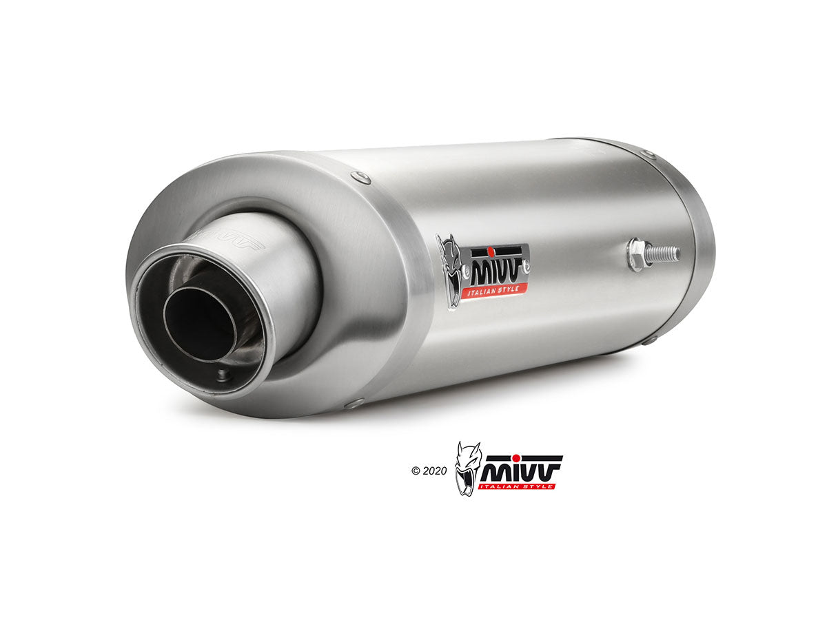UK.013.LX2 STAINLESS STEEL UNDER-SEAT EXHAUST MIVV OVAL KAWASAKI ZX6R 2005 - 06