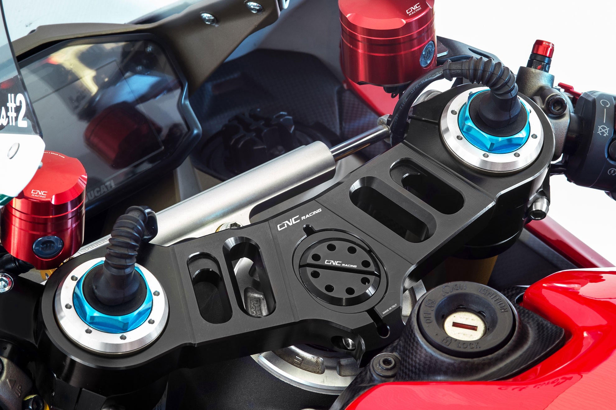 TRIPLE CLAMPS TOP YOKE ADJUSTABLE OFFSET CNC RACING DUCATI 1199 PANIGALE S/R