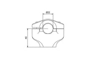 Riser complete for handlebar Ø 22mm H 40mm CNC RACING DUCATI HYPERSTRADA 939