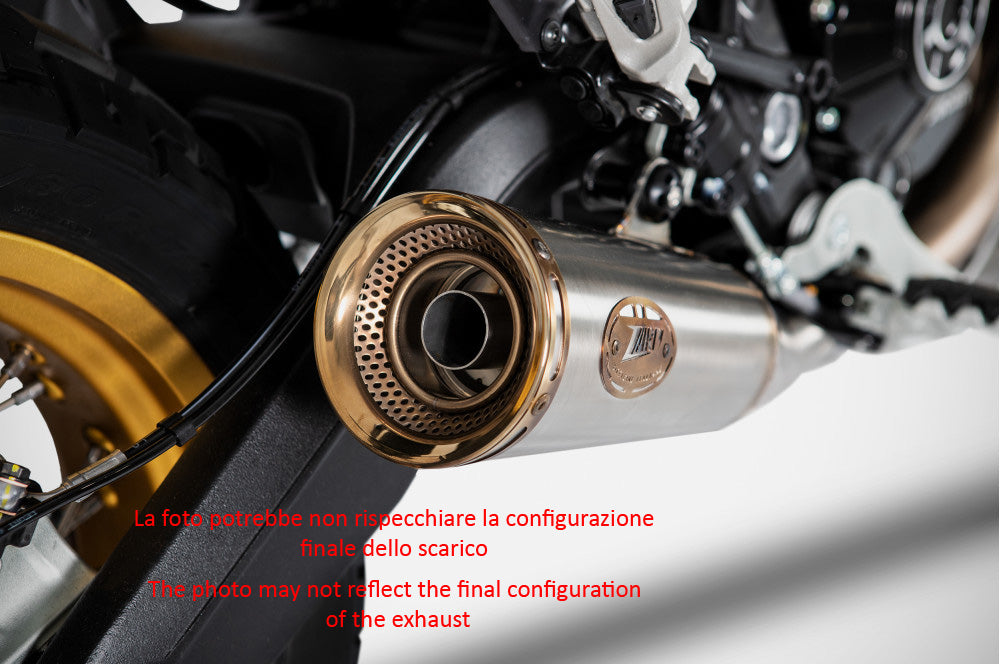 EXHAUST ZARD ZUMA STEEL-SILVER RACING DUCATI SCRAMBLER 800 DESERT SLED 2021-22
