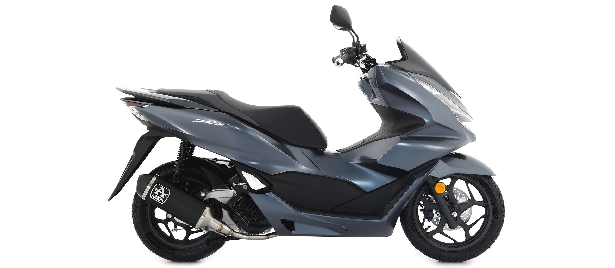 COMPLETE EXHAUST APPR EC+ECE URBAN ALUMIN BLACK-BLACK ARROW HONDA PCX 125 2021-