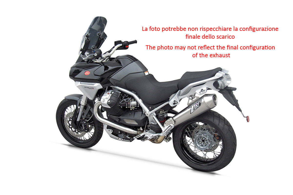 EXHAUST ZARD CONICAL STEEL RACING MOTO GUZZI STELVIO 2011-16