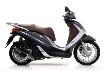 SCARICO COMPLETO ARROW OMOLOGATO EC+ECE ALLUMINIO NERO PIAGGIO MEDLEY 125 16-20