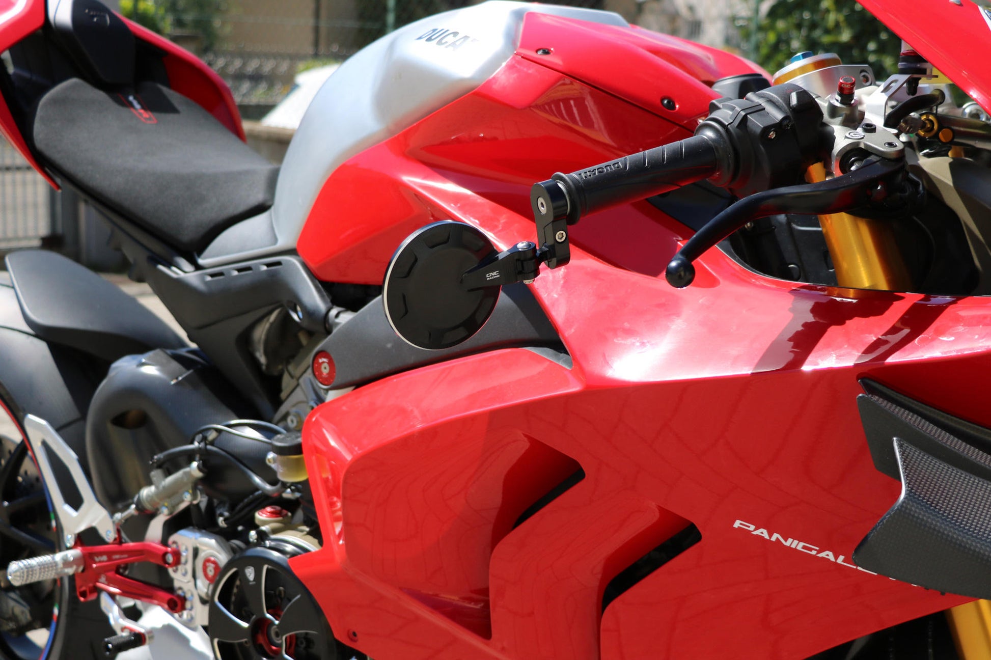 SPECCHIO BAR-END DESTRO BICOLOR CNC RACING DUCATI SUPERBIKE 1199 SUPERLEGGERA
