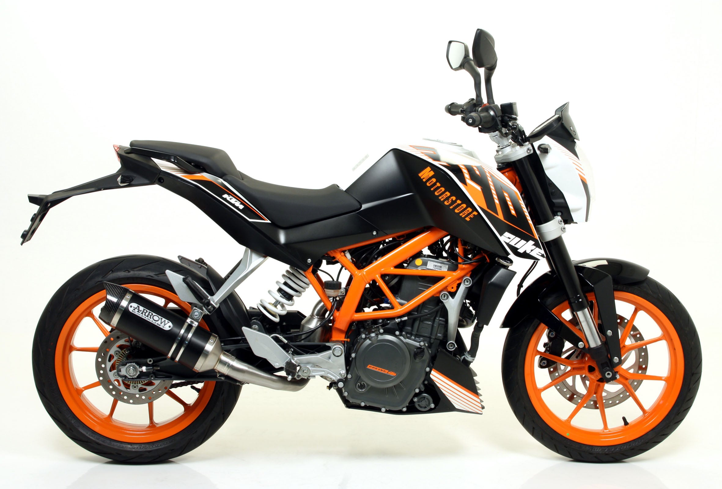 KIT SILENCER APPROVED E5+E9 THUNDER TITANIUM-CARB ARROW KTM DUKE 390 2013-16