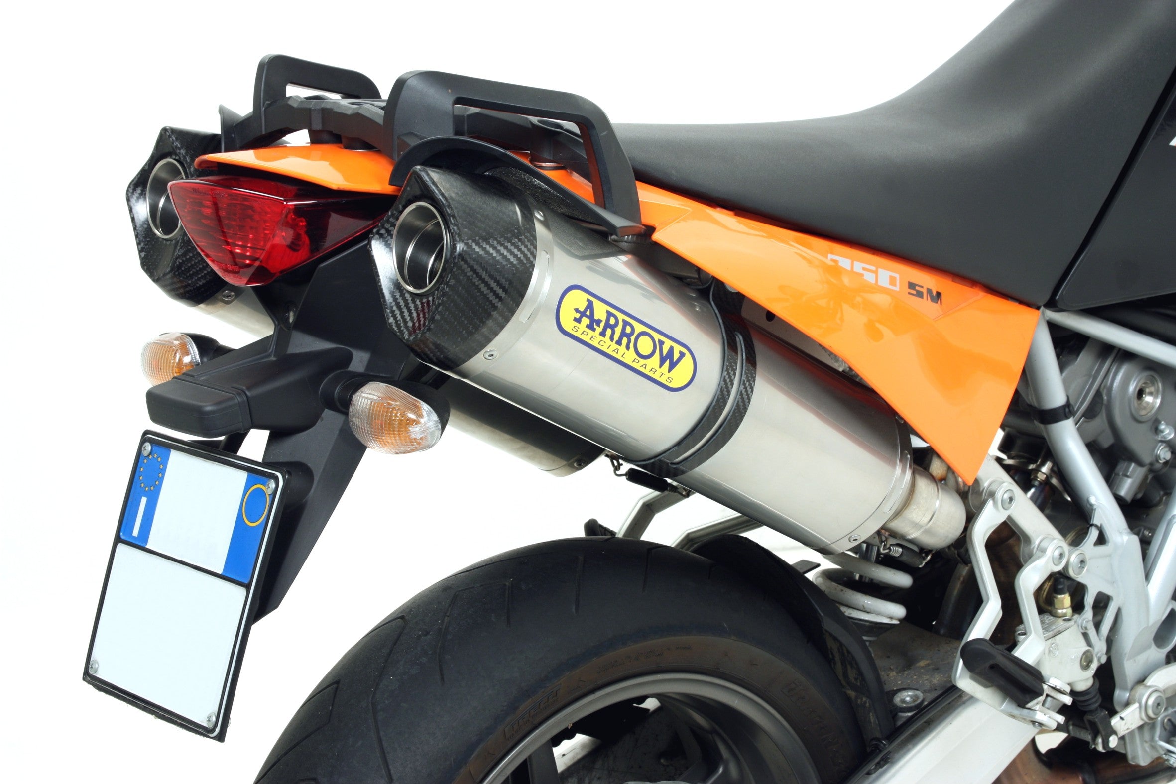 KIT SILENCER RACE-TECH TITANIUM (DX+SX)-CARB ARROW KTM 950 SM 06-2009