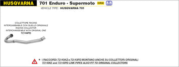 COLLETTORI ARROW RACING HUSQVARNA 701 SUPERMOTO 17-20