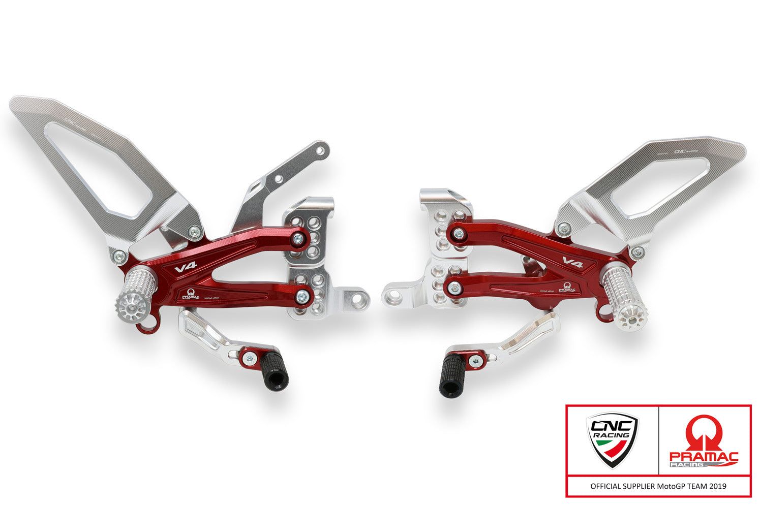 ADJUSTABLE REARSETS EASY REGOLABILI PRAMAC CNC RACING DUCATI PANIGALE V4 / S
