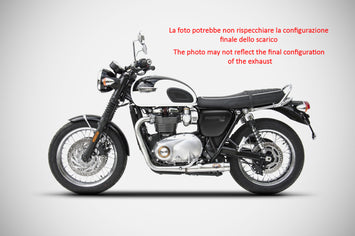 ZARD FULL EXHAUST LOW 2-INTO-2 STAINLESS RACING TRIUMPH BONNEVILLE T120 16-25