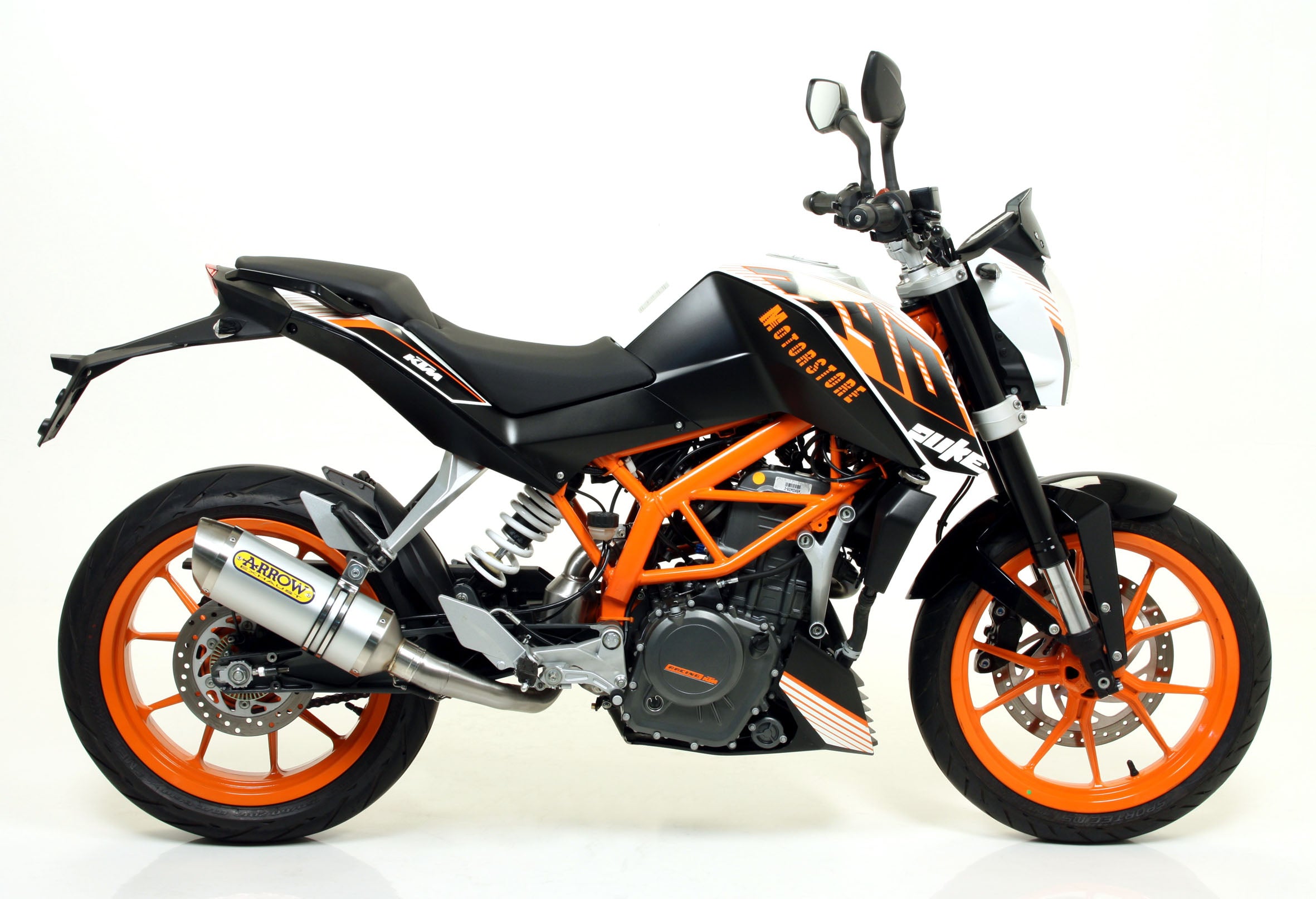 KIT SILENCER APPROVED E5+E9 THUNDER TITANIUM-CARB ARROW KTM DUKE 390 2013-16