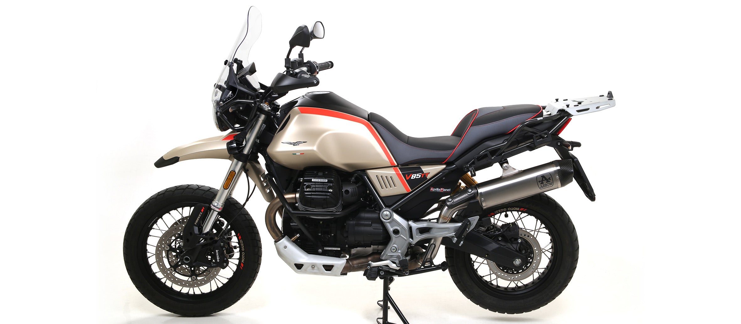 SCARICO MARMITTA INDY-RACE TITANIO-CARBONIO ARROW MOTO GUZZI V 85 TT 2019-22