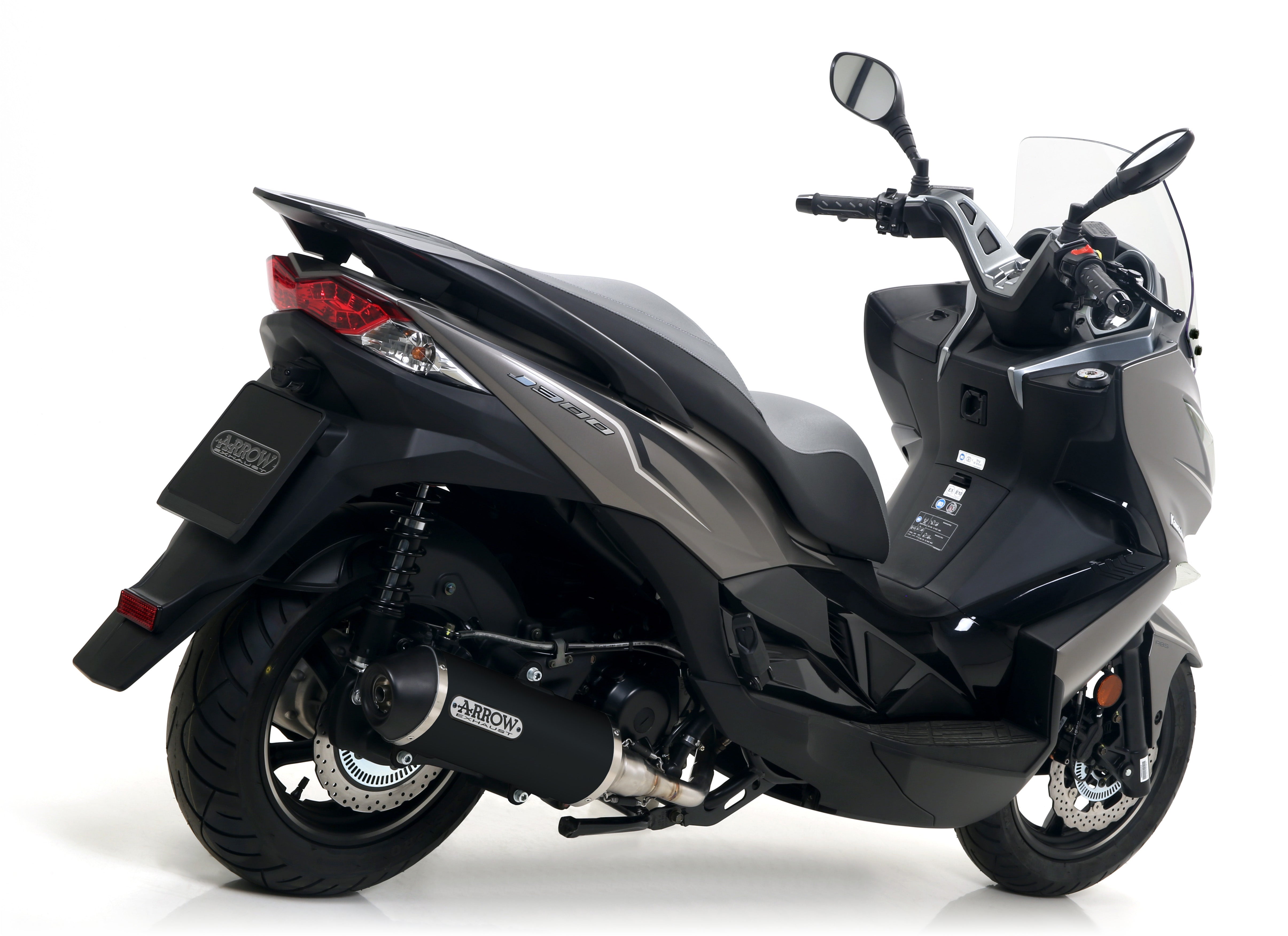 SCARICO COMPLETO OMOLOGATO EC+ECE URBAN INOX-NERO ARROW KAWASAKI J 300 ABS 17-20