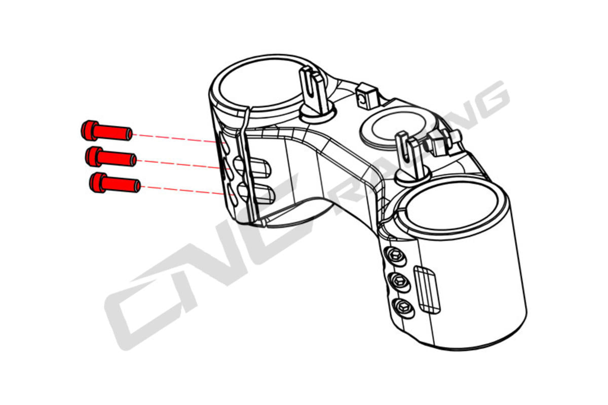 BOTTOM TRIPLE CLAMP SCREW KIT TITANIUM CNC RACING DUCATI MONSTER 1200 S / R
