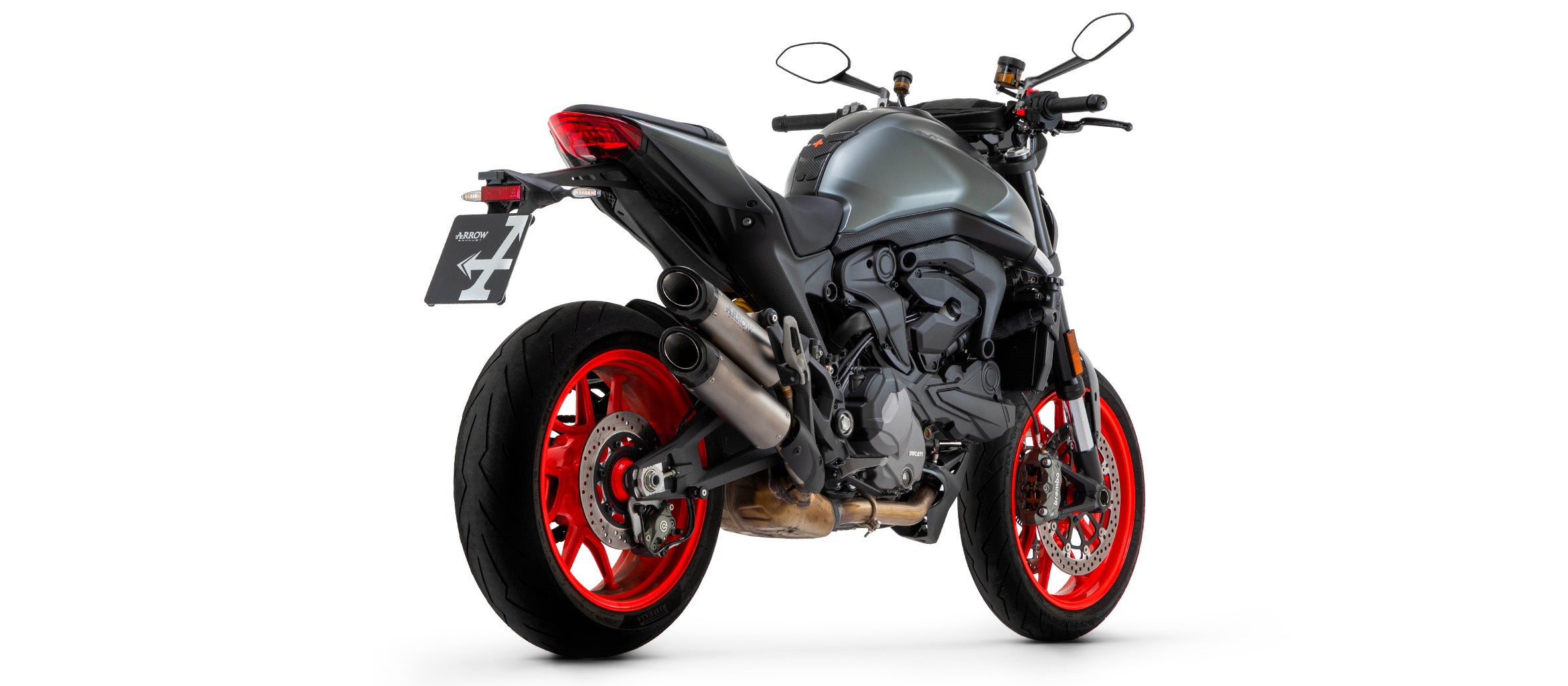 SILENCER ROUND SIL NICHROM ARROW DUCATI MONSTER 937 2021-22