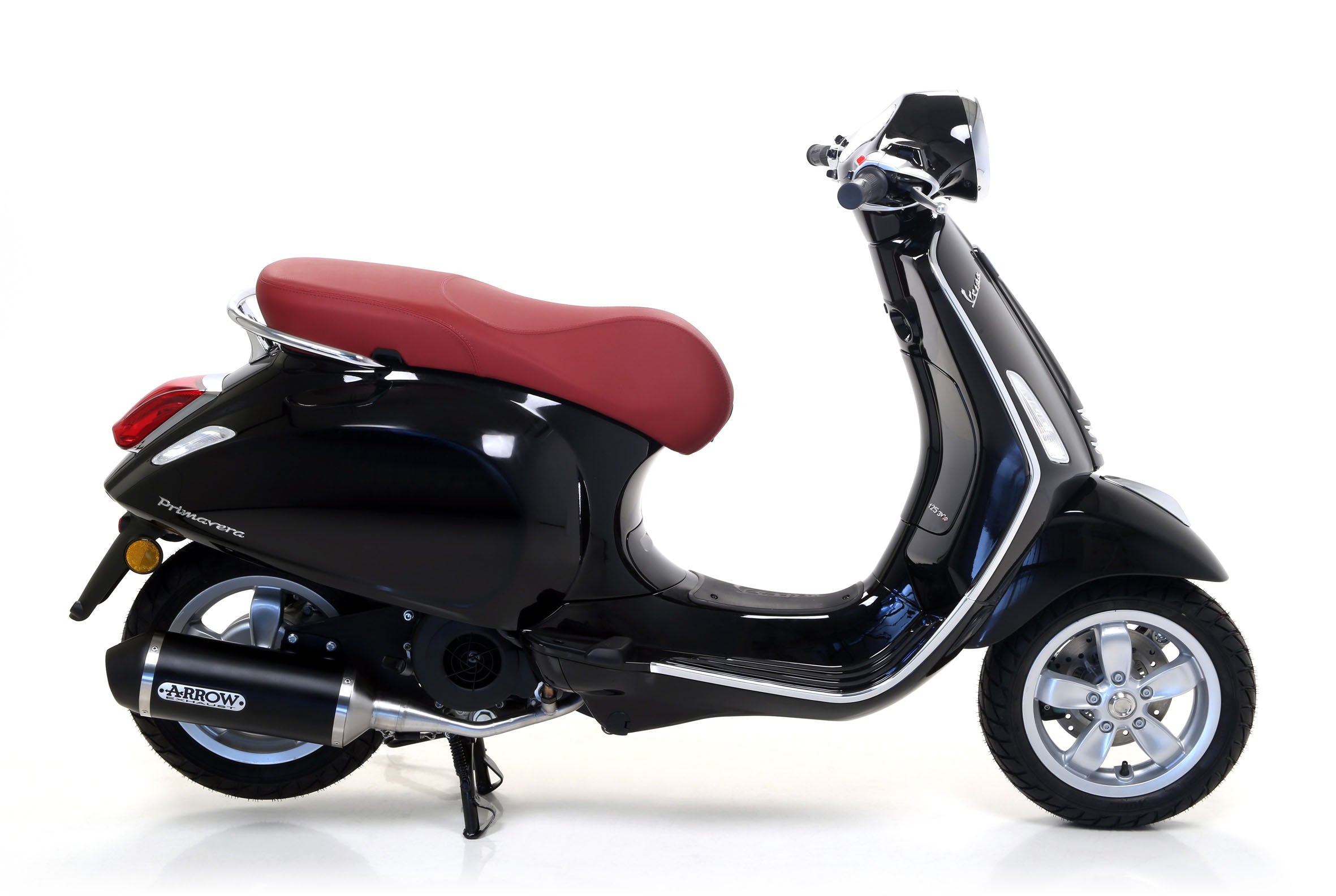 SCARICO OMOLOGATO ALLUMINIO NERO ARROW PIAGGIO VESPA PRIMAVERA I-GET 3V 17-18