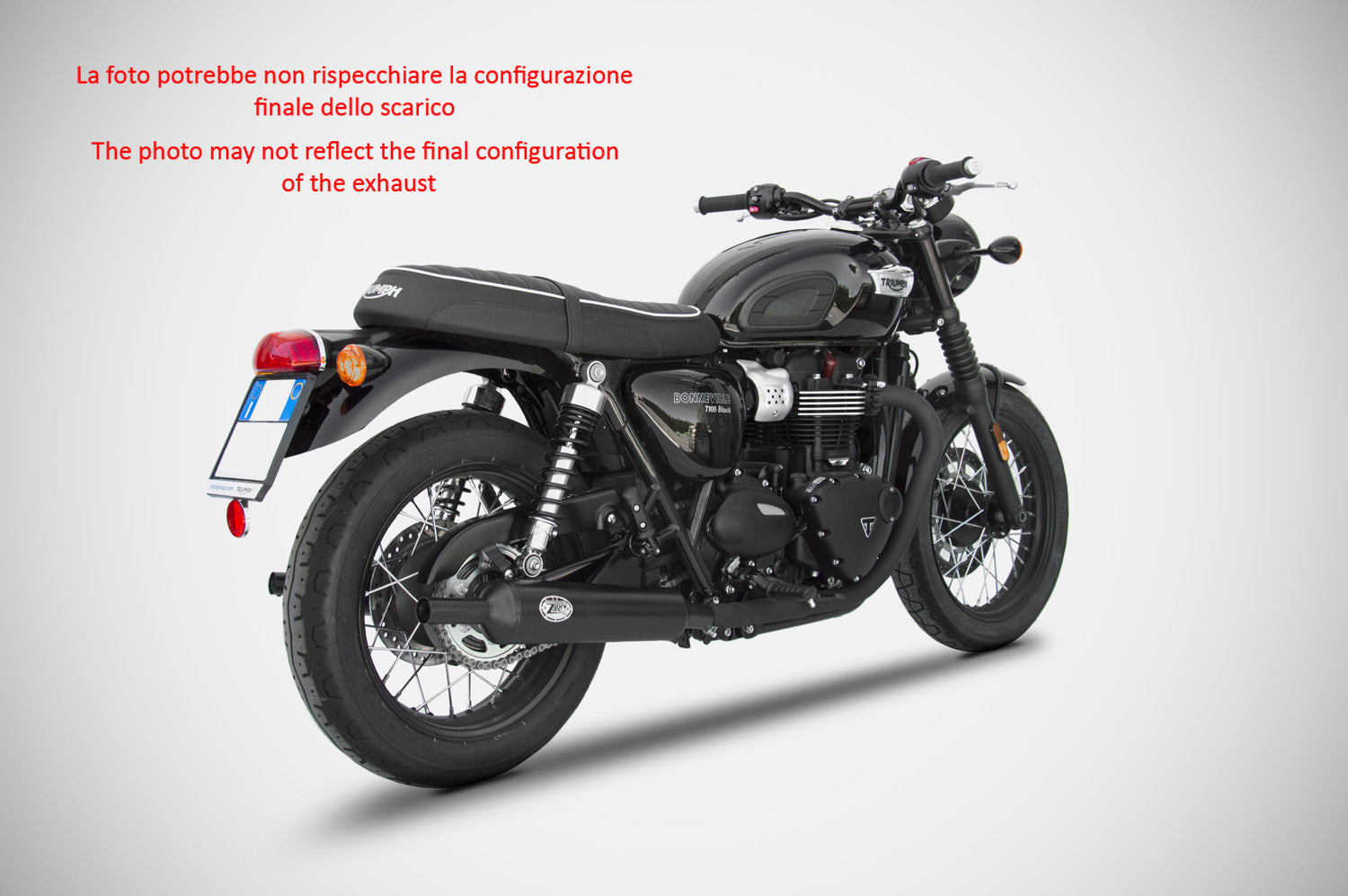 DOPPIO TERMINALE SCARICO ZARD BOTTIGLIA RACING TRIUMPH BONNEVILLE T100 16-20