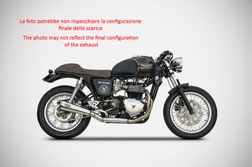 ZARD FULL EXHAUST STAINLESS BAD CHILD INJ RACING TRIUMPH BONNEVILLE T100 01-16