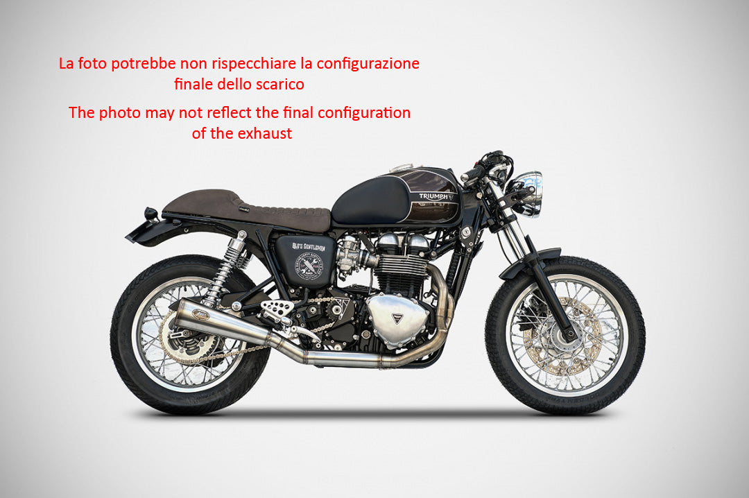 EXHAUST ZARD STEEL BAD CHILD CARBURATORI RACING TRIUMPH BONNEVILLE T100 2001-16