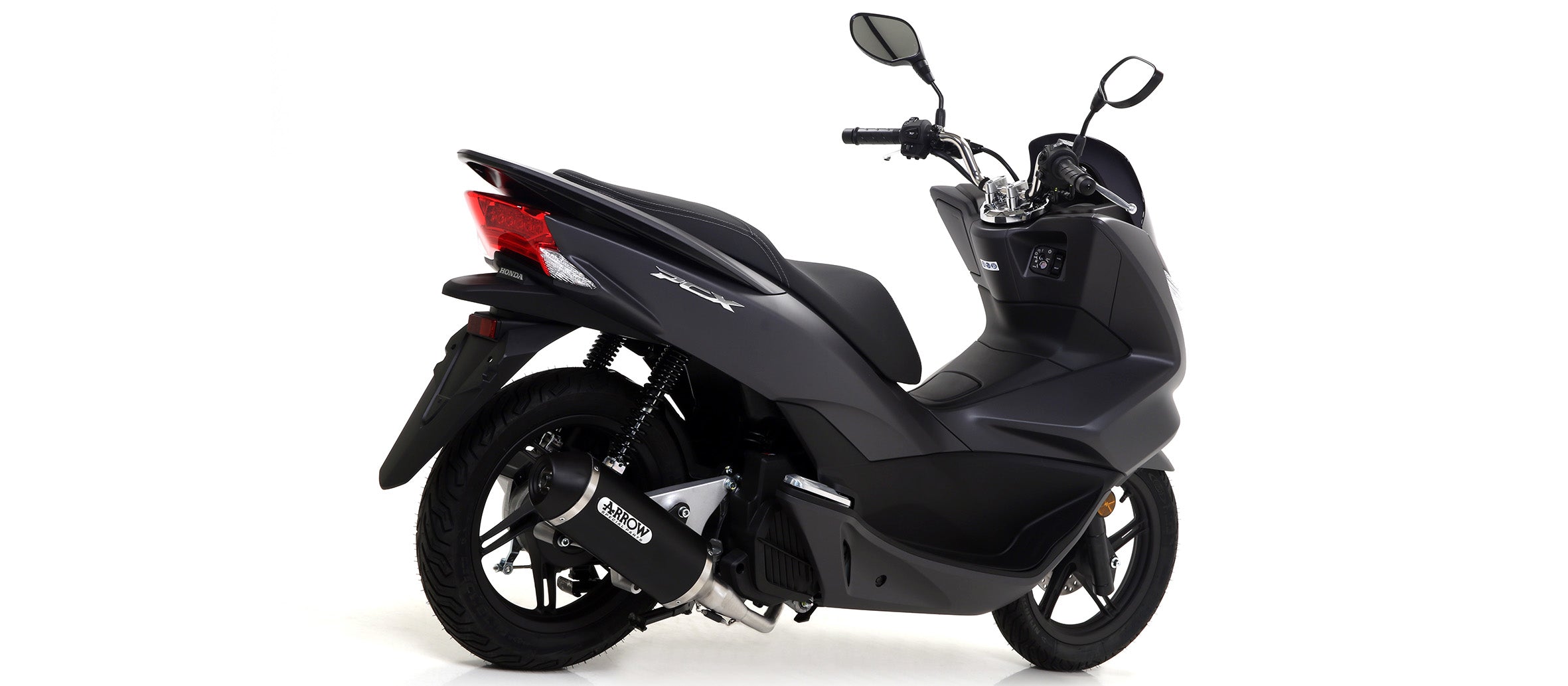 COMPLETE EXHAUST APPR EC+ECE URBAN ALUMIN BLACK-BLACK ARROW HONDA PCX 125 12-17