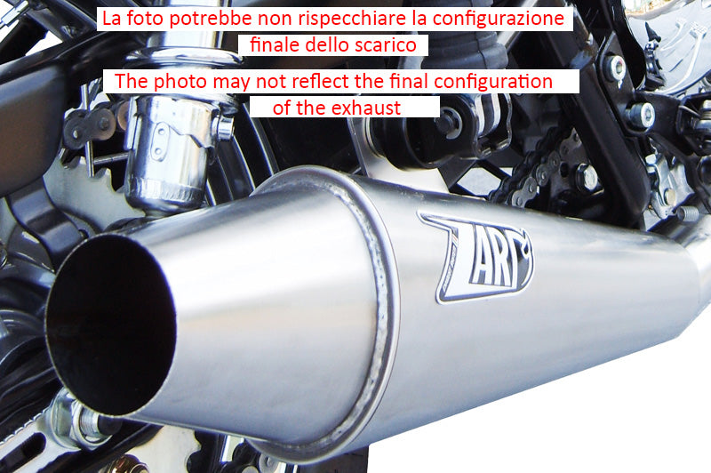 COMPLETE EXHAUST ZARD STEEL CONICAL LOW RACING TRIUMPH BONNEVILLE T100 2001-16